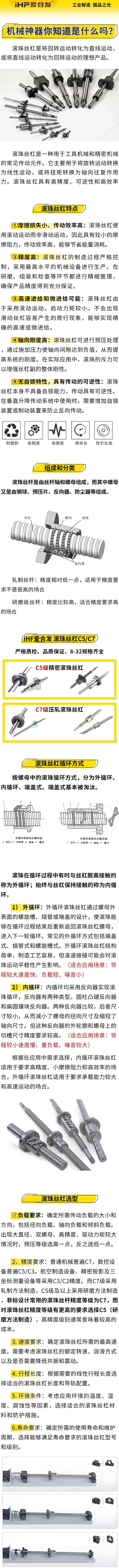 爱合发：机械神神器，滚珠丝杠循环方式